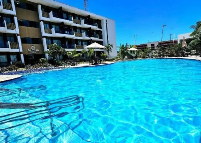 Flat ManaBeach06 com Vista para Piscina 300 metros da Paria de Muro Alto